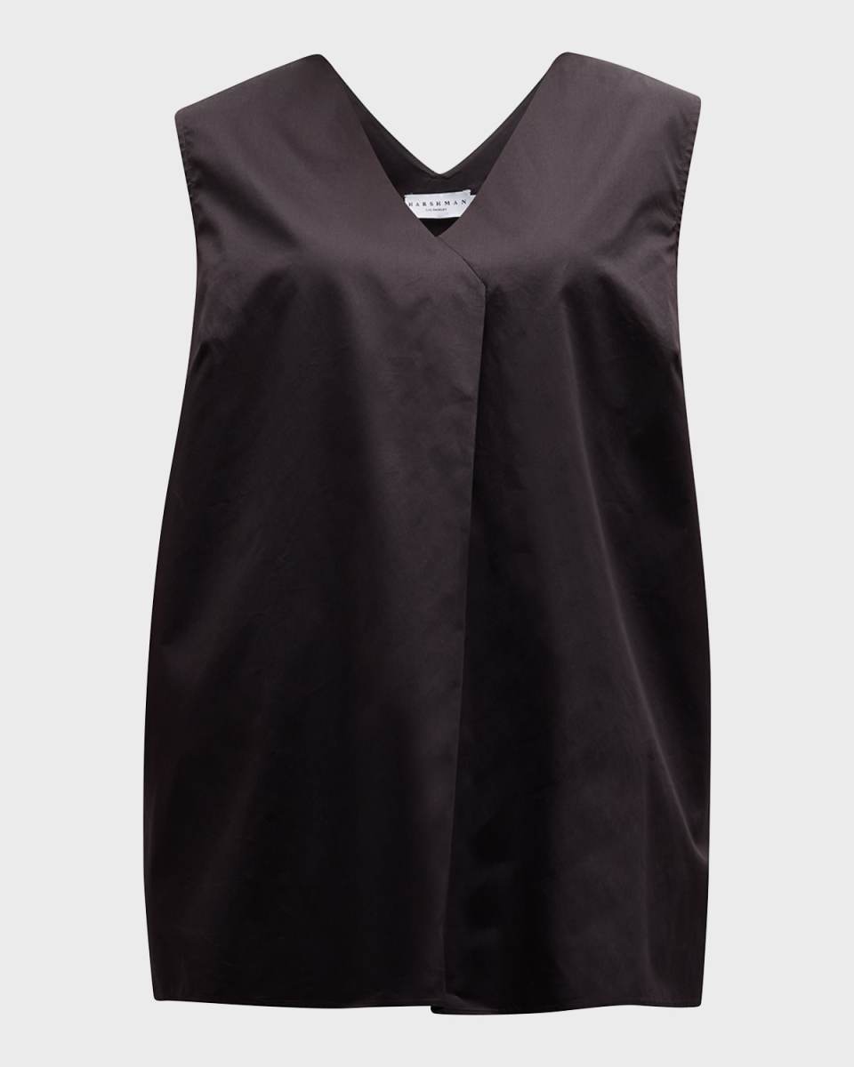 Plus Size Aria Pleated Cotton Tank