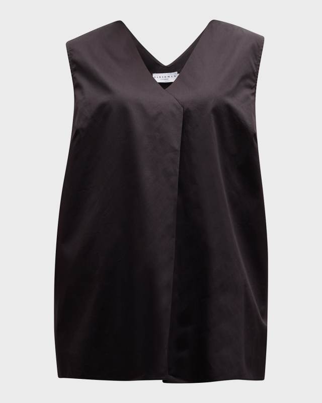 Plus Size Aria Pleated Cotton Tank
