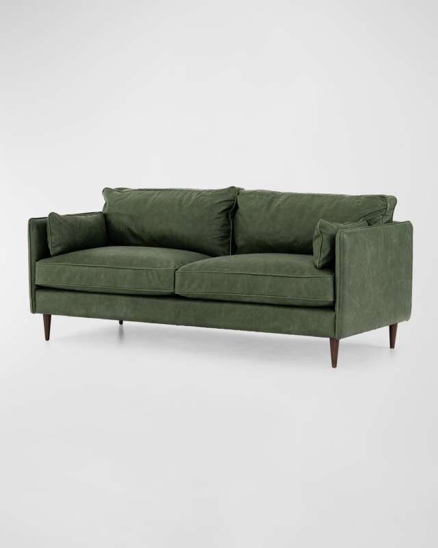 Reese Leather Sofa, 76"