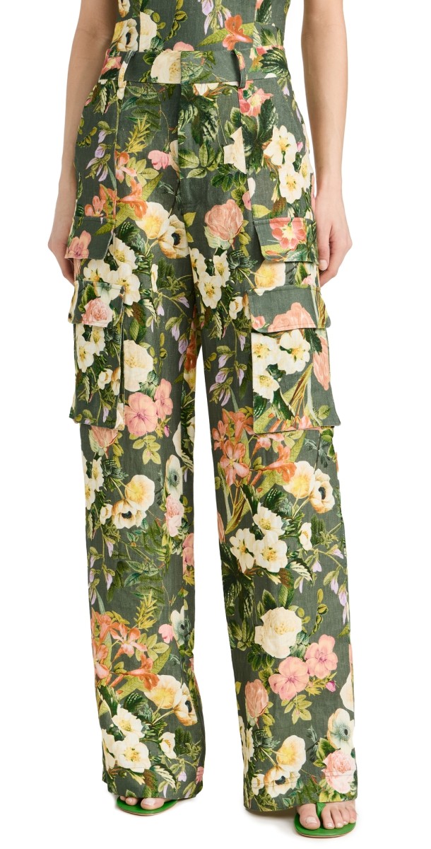 Cara Cara Ginny Pants Olive Kingston Floral