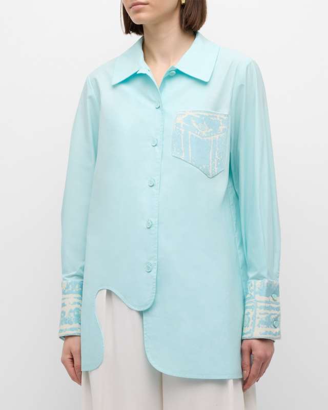 Protea Mixed Media Oversized Shirt