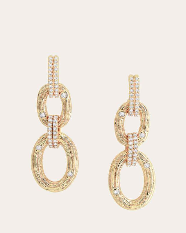Cubic Zirconia Enchanted Forest Chain Earrings