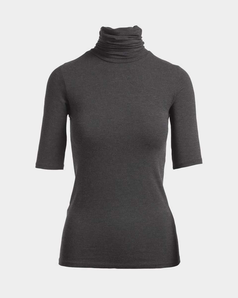 Soft Touch Half-Sleeve Turtleneck