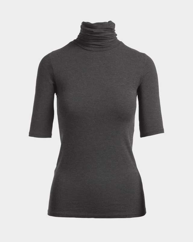 Soft Touch Half-Sleeve Turtleneck