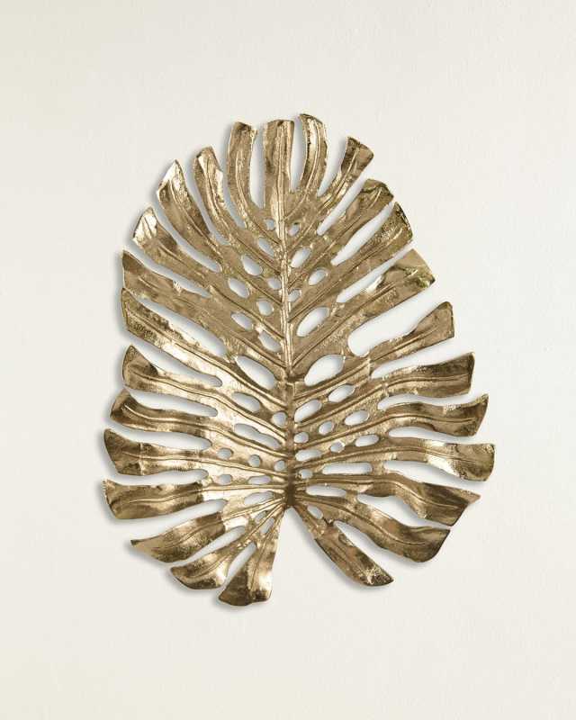 Gilded Palm Leaf Sculpture I