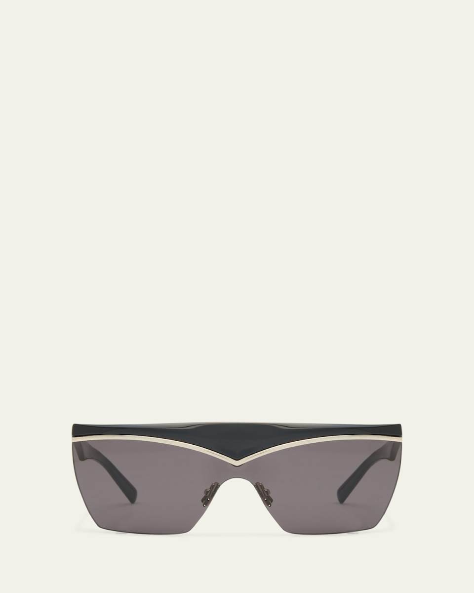 Logo Acetate Shield Sunglasses