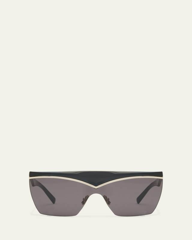 Logo Acetate Shield Sunglasses