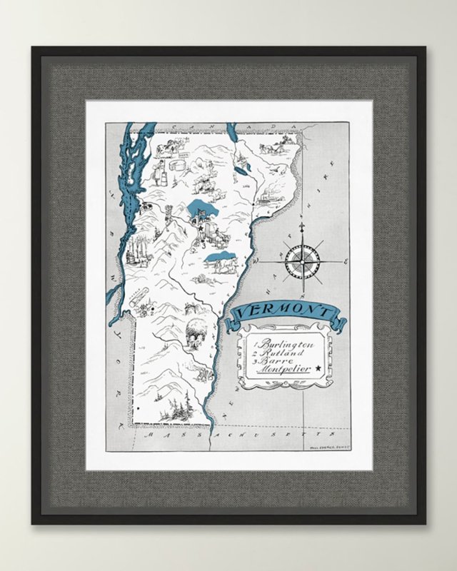 Pictorial Map of Vermont