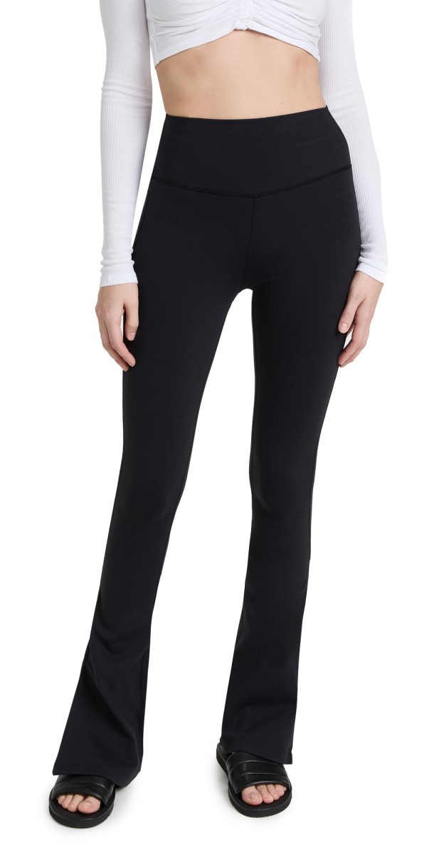 Splits59 Raquel High Waist Supplex Flared Legging, 32" Black