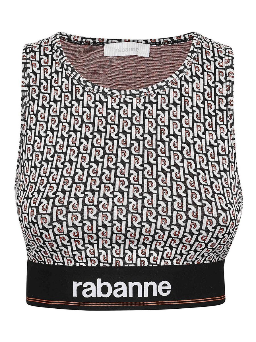 Paco Rabanne Top - Noir