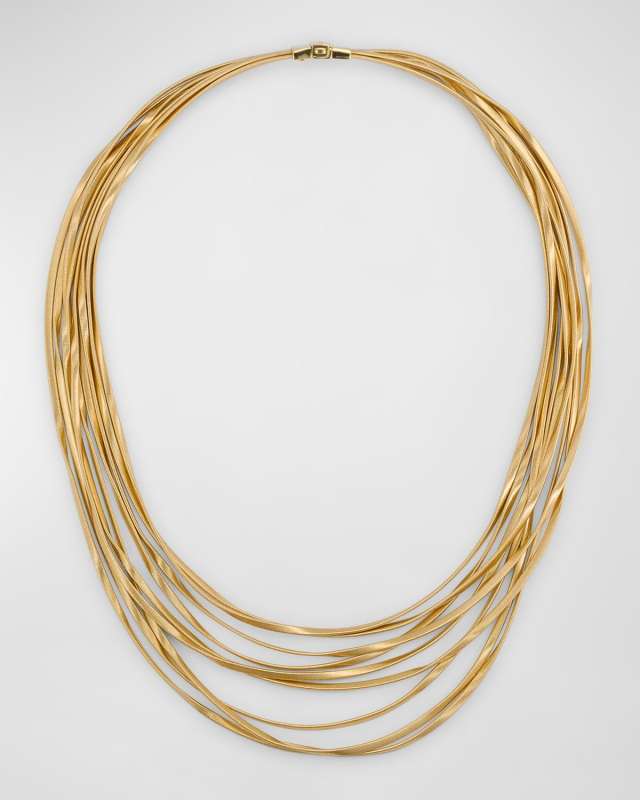 18K Yellow Gold Marrakech 9-Strand Coil Necklace
