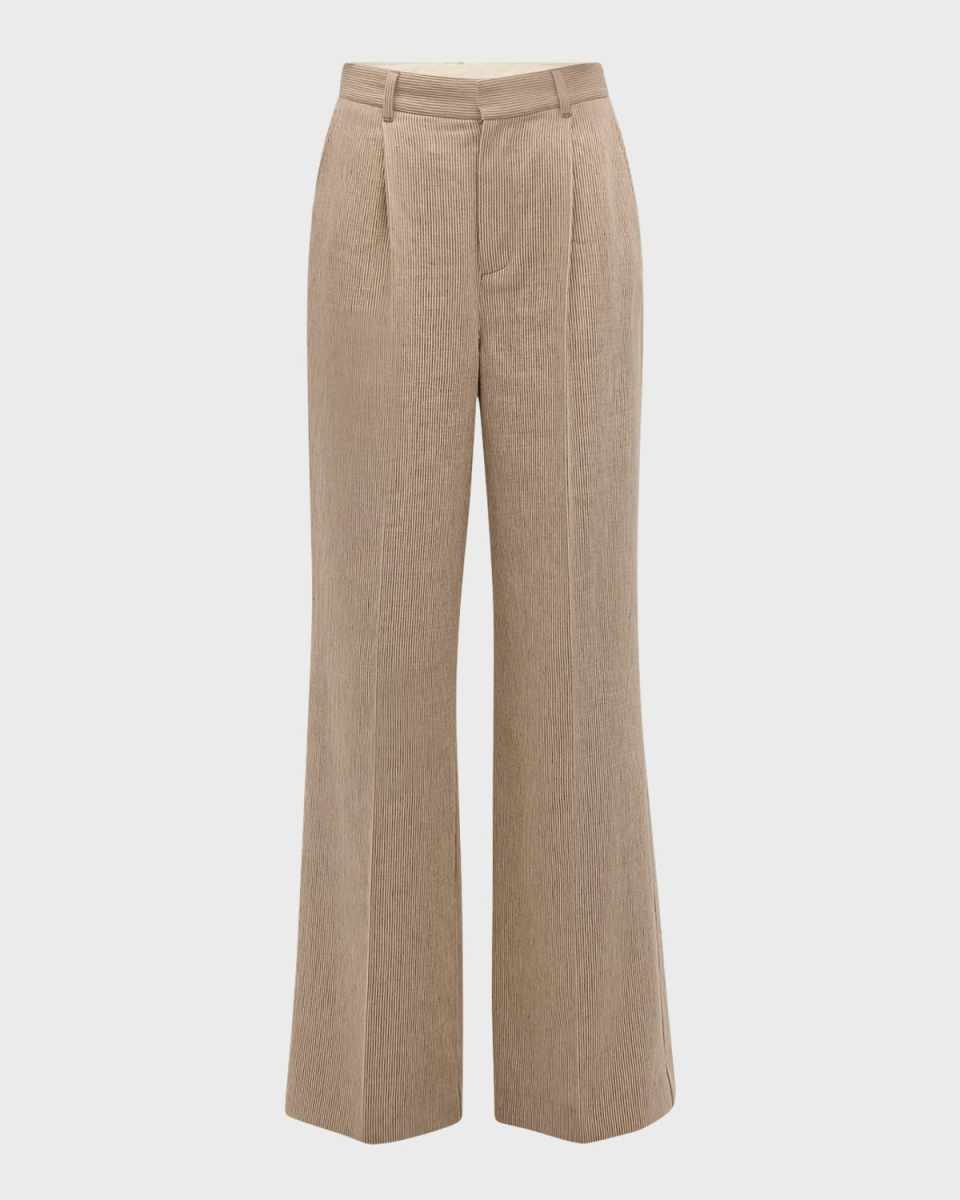 Cyrano Striped Wide-Leg Pants
