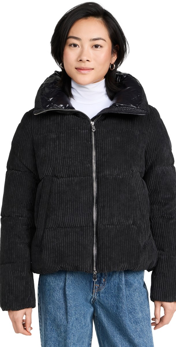 Save The Duck Annika Corduroy Coat Black