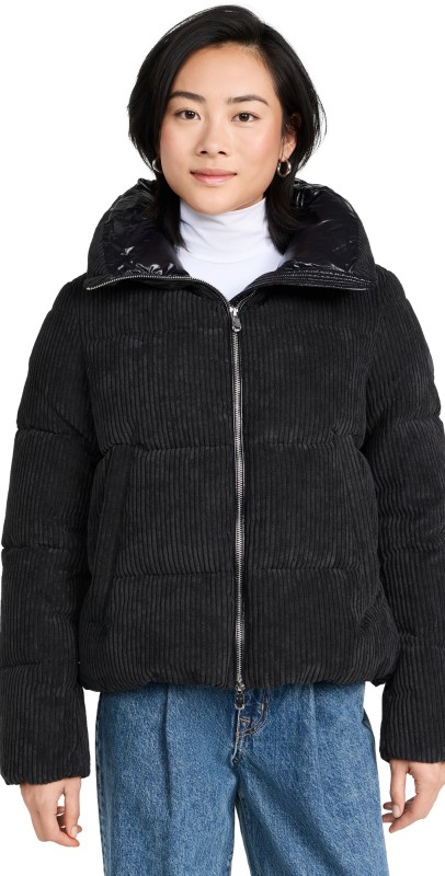 Save The Duck Annika Corduroy Coat Black