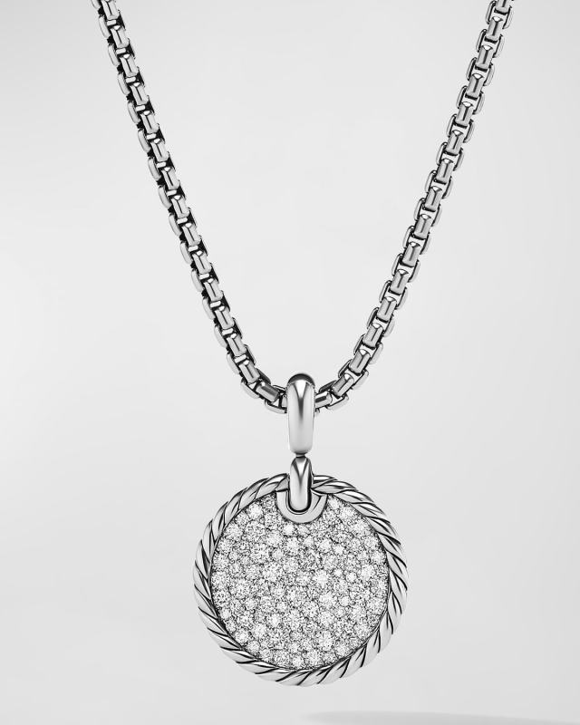 DY Elements Pendant with Diamonds in Silver, 21mm