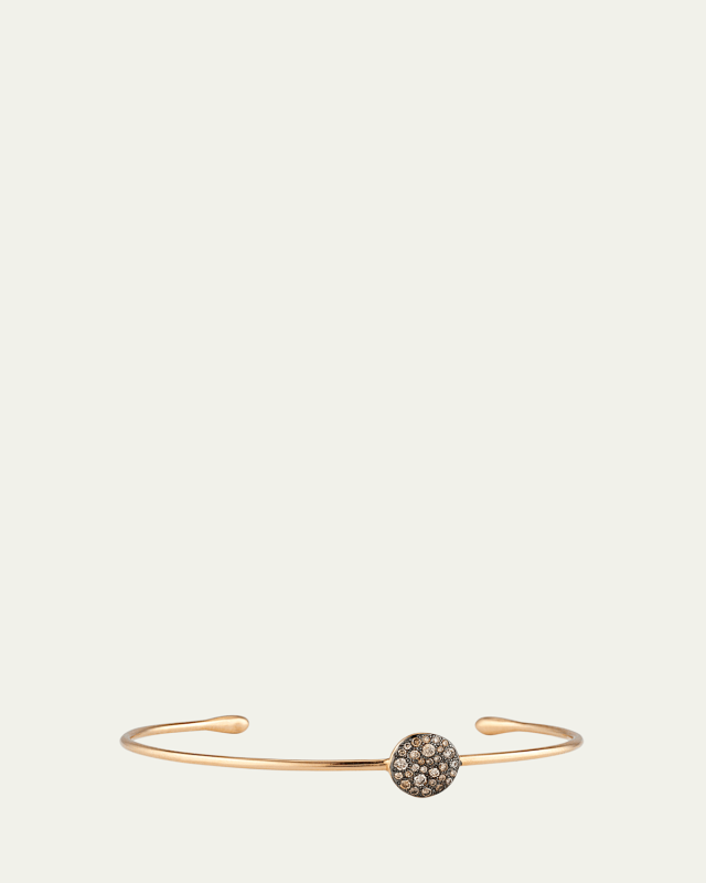 Sabbia Brown Diamond Station Bracelet in 18K Rose Gold