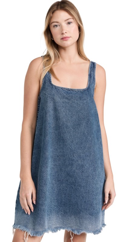 Closed Short Denim Dress Dark Blue