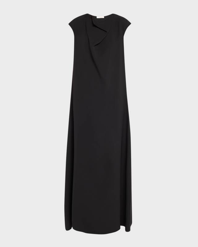Loic High-Neck Sleeveless Silk Gown