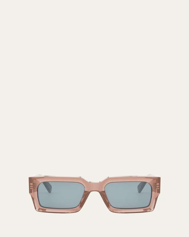 Beveled Acetate Rectangle Sunglasses