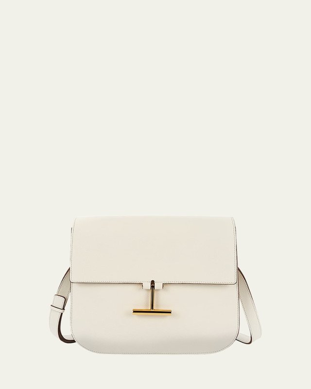 Tara Mini Crossbody in Grained Leather with Leather Strap