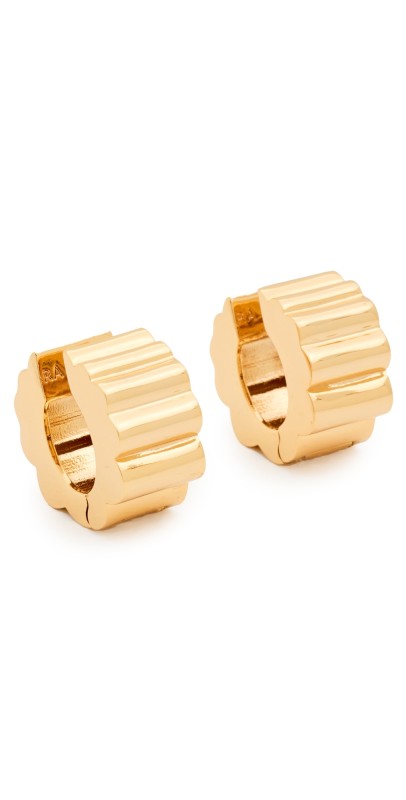 Roxanne Assoulin The Ripple Huggie Earrings Shiny Gold