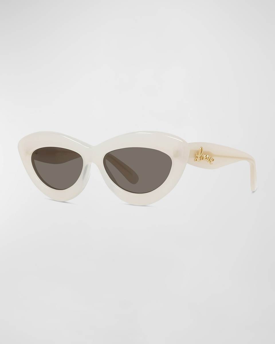 Curved Logo Acetate Cat-Eye Sunglasses