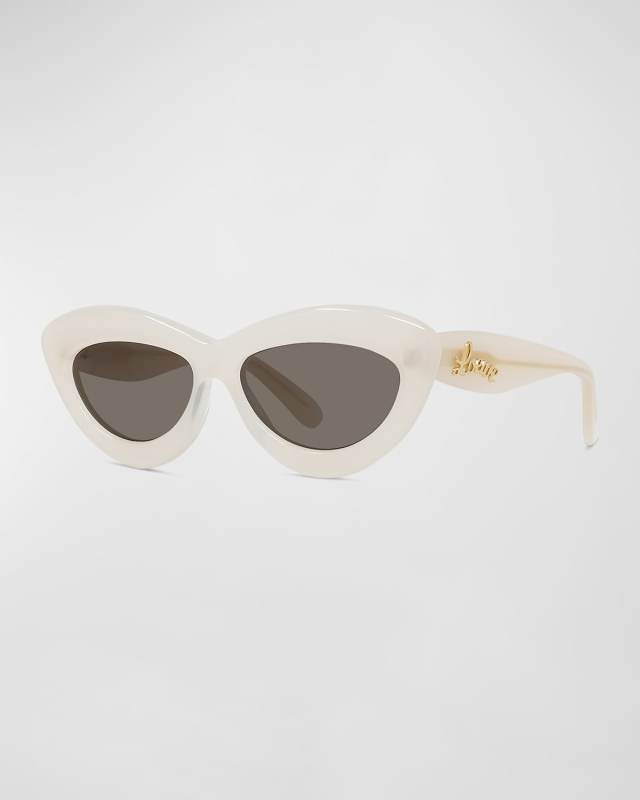 Curved Logo Acetate Cat-Eye Sunglasses