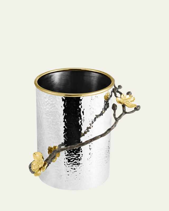 Gold Orchid Utensil Holder