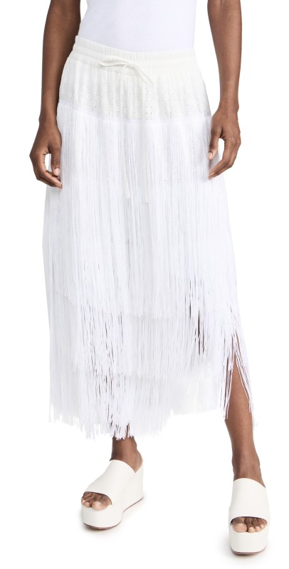 A Potts Fringed Boxer Shorts White