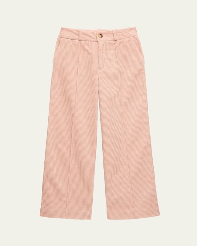 Girl's Ribbed Velvet Trousers, Size 8-14
