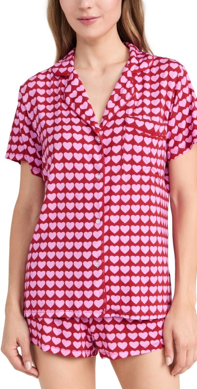 Stripe & Stare Short Pajama Set Heart & Soul