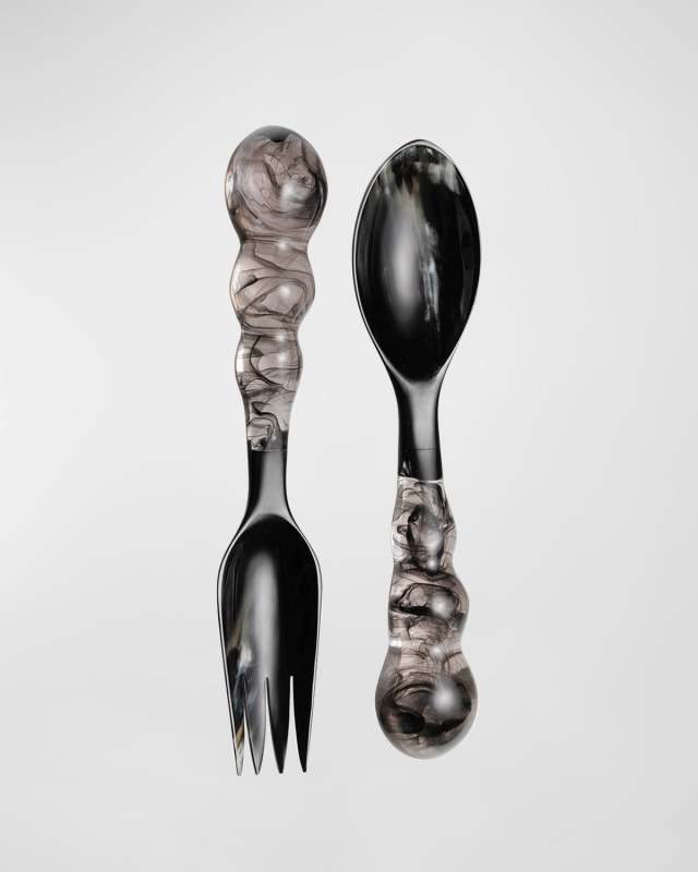 Mardi Gras Servers Charcoal Handle