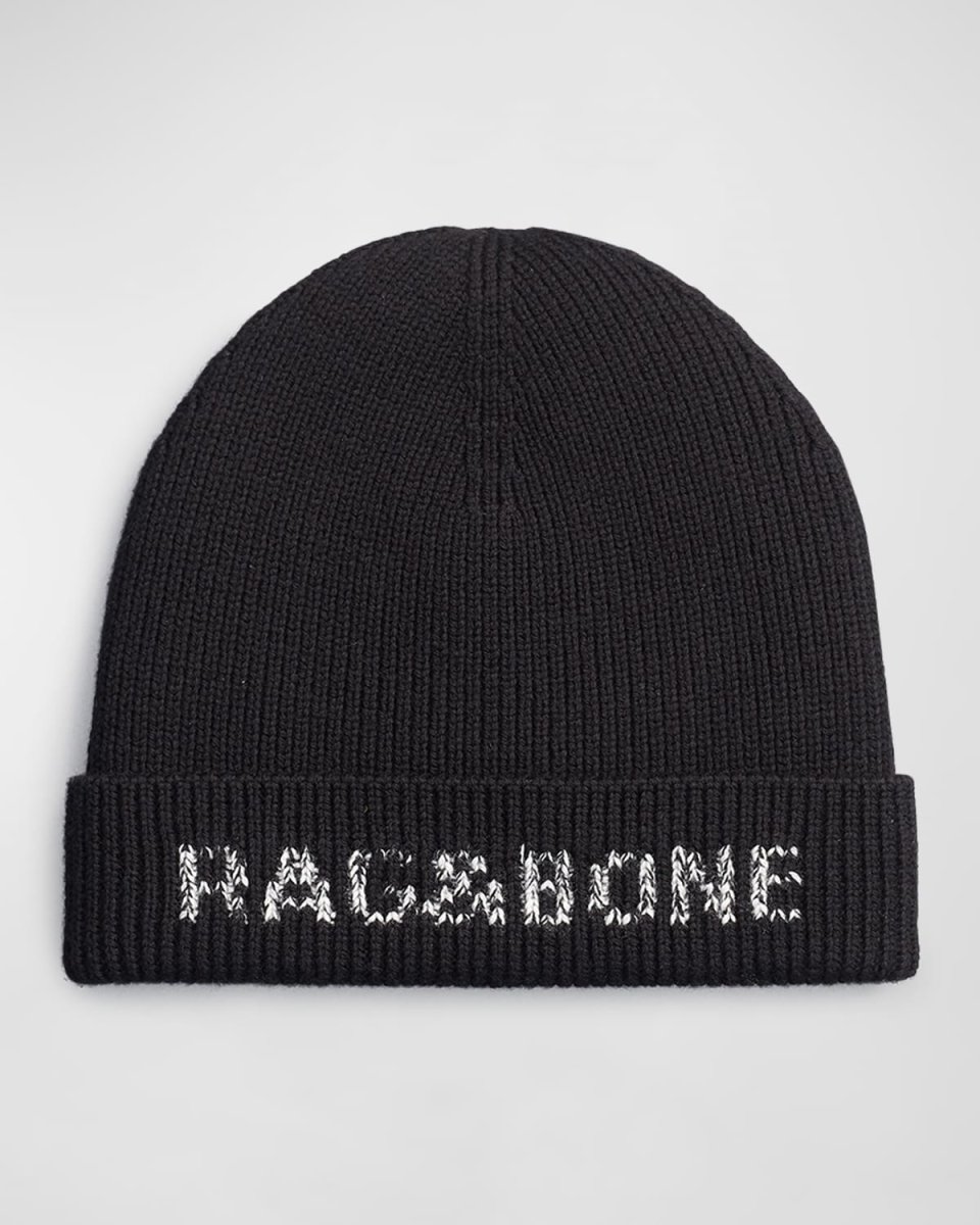 Margo Wool Knit Beanie w/ Logo