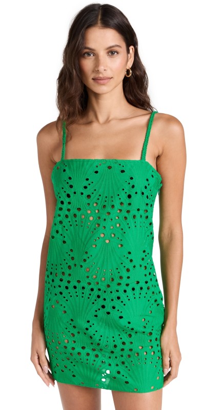 Johanna Ortiz Sierra Mystic Mini Dress Green