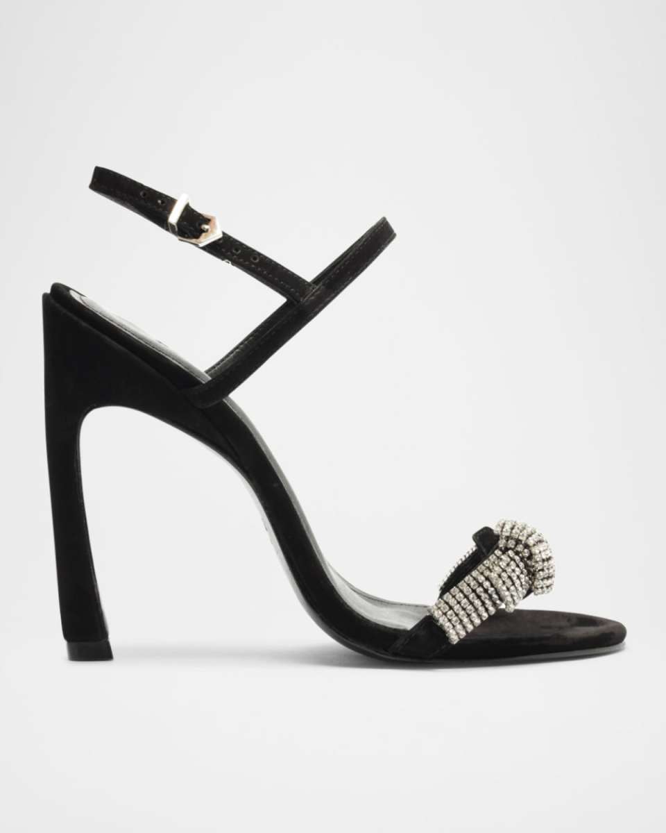 Pearl Crystal-Bow Sandals