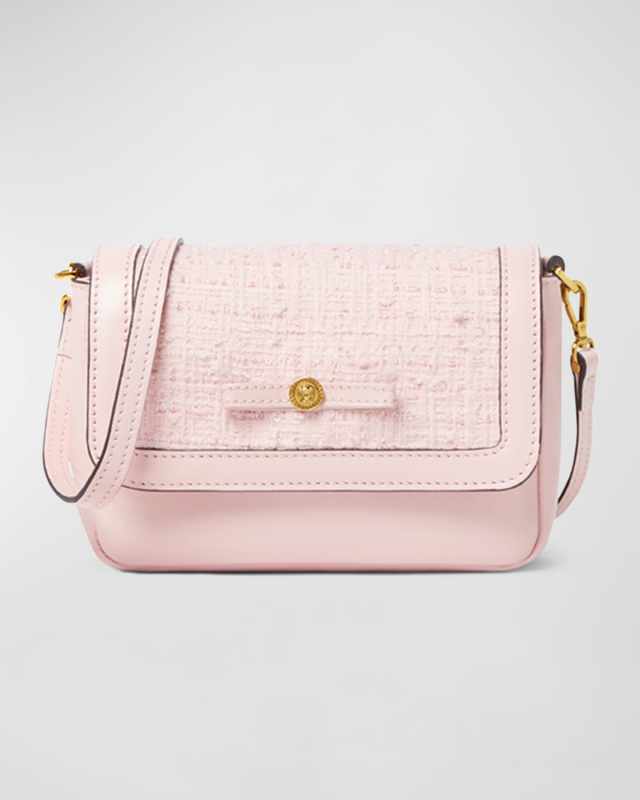 Girl's Leather and Tweed Medusa Shoulder Bag