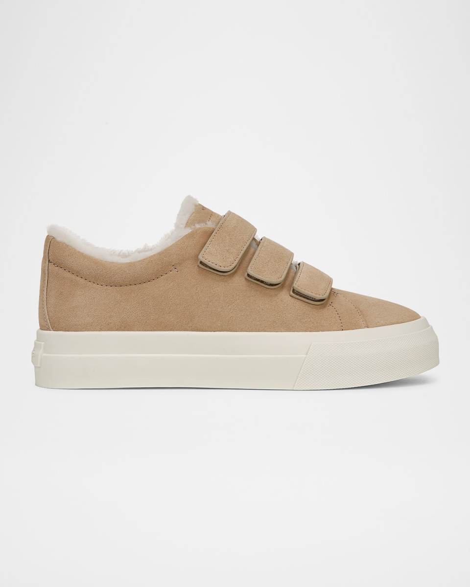 Suede Shearling Grip-Trio Sneakers