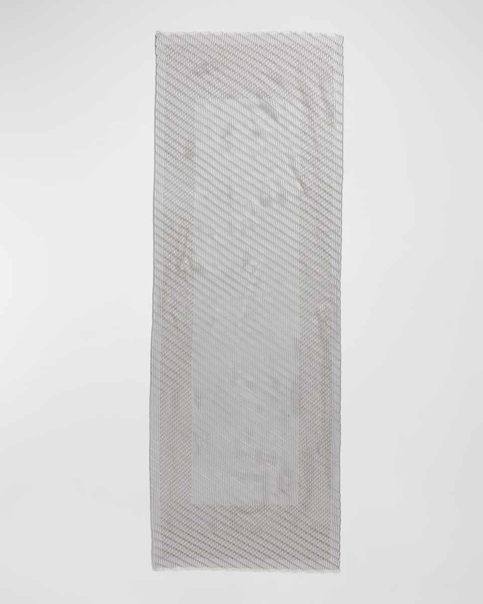 Poly Silk Geometric Stole