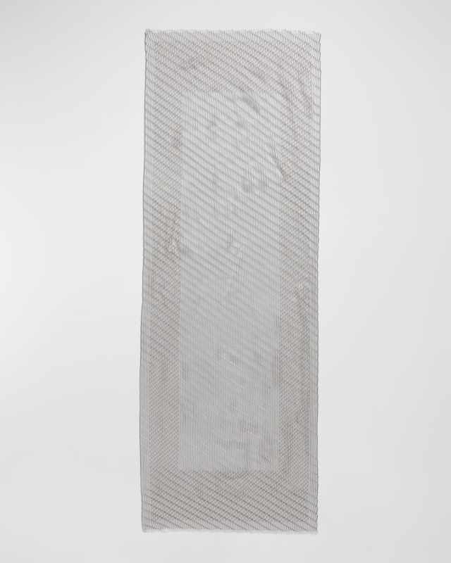 Poly Silk Geometric Stole