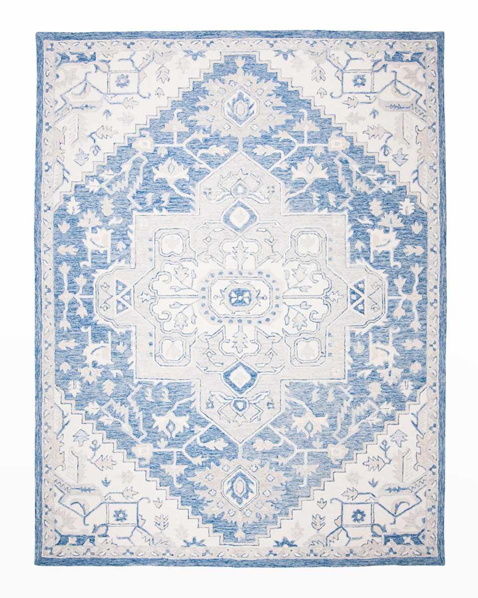 Percy Blue Hand-Woven Rug, 6' x 9'