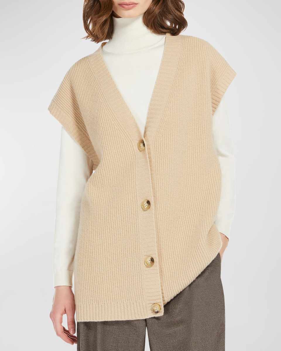Pesco Ribbed Virgin Wool Waistcoat