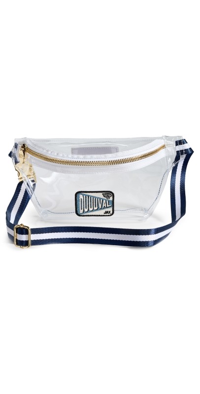Stoney Clover Lane Jacksonville Jaguars Clear Fanny Pack Sapphire And Whit