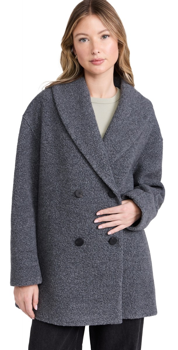 Harris Wharf London Shawl Collar Jacket Middle Grey