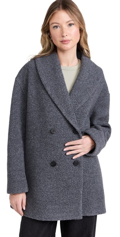 Harris Wharf London Shawl Collar Jacket Middle Grey