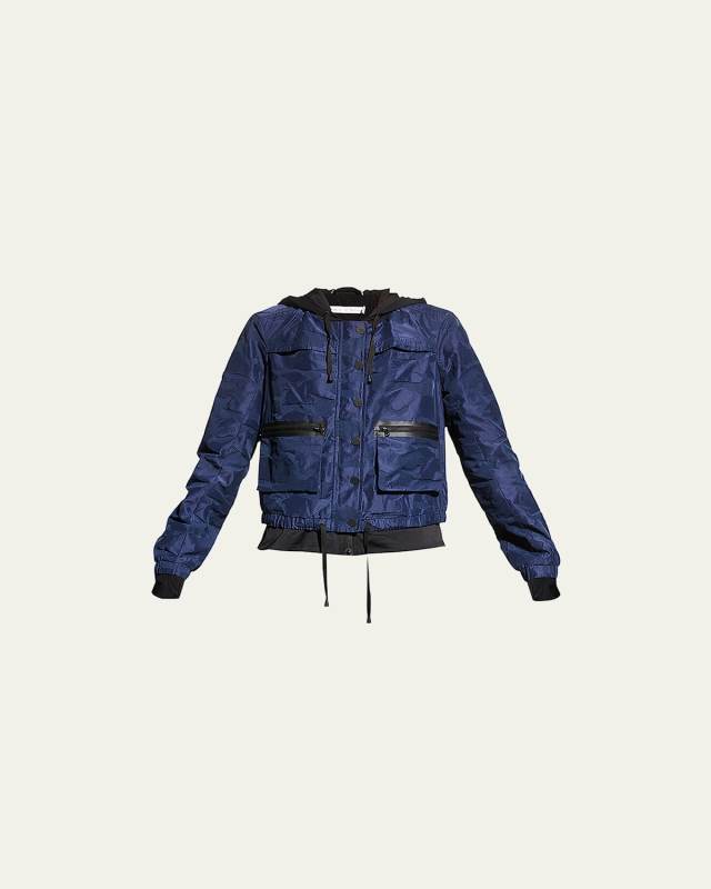 Skyfall Camo-Print Aviator Jacket