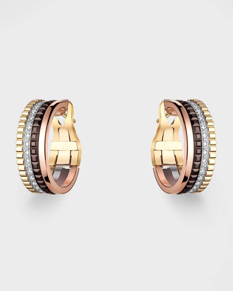Quatre 18K Gold Classique Hoop Earrings