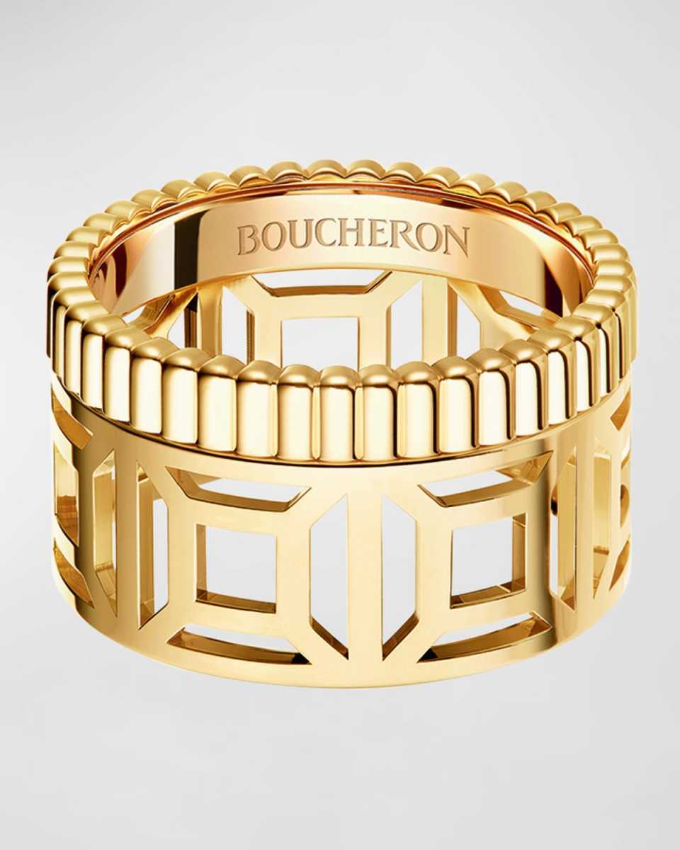Quatre 18K Yellow Gold Radiant Edition Openwork Ring