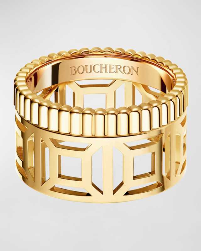 Quatre 18K Yellow Gold Radiant Edition Openwork Ring