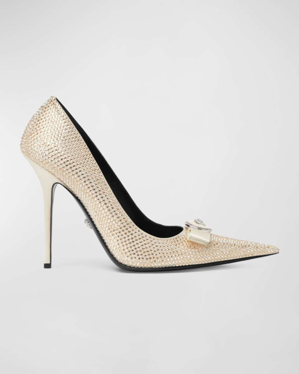Gianni Ribbon Crystal 110mm Pumps