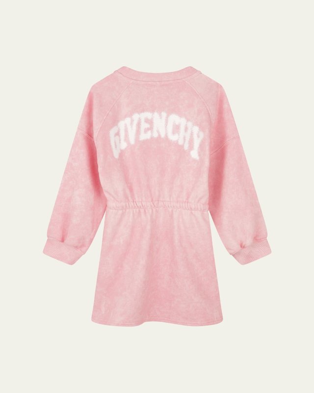 Girl's 4G-Print Fleece Dress, Size 8-14